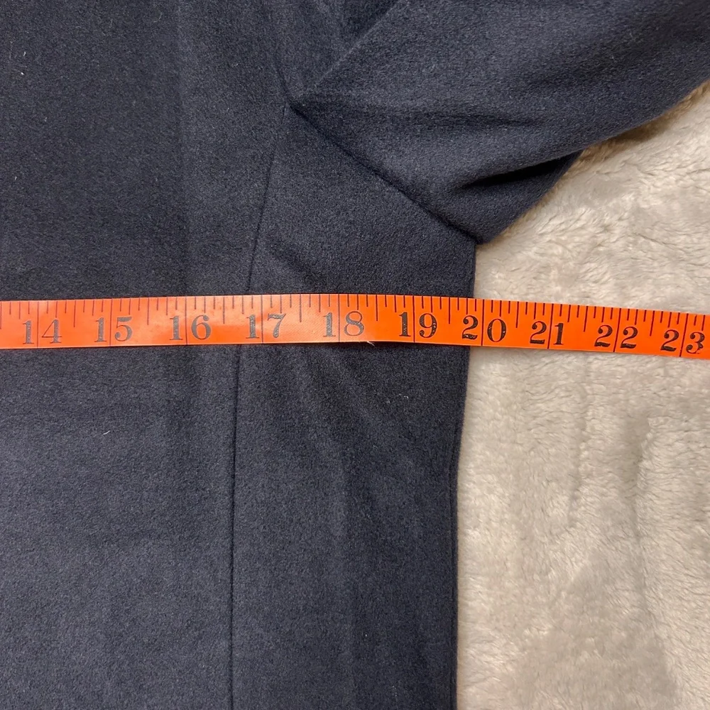 J. Crew Ludlow‎ Topcoat Overcoat Mens Size 36R Cashmere Wool Blend Blue Italy
